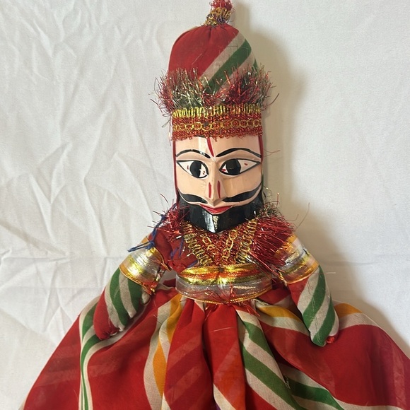 Topsy Turvy Vintage Indian Raj Sari Wedding Doll Handmade Dolls man & woman 12in - Picture 6 of 9